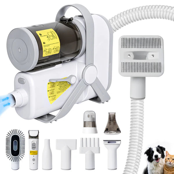 Advwin - 3-in-1 Pet Grooming Vacuum Kit with Dryer & Clipper
