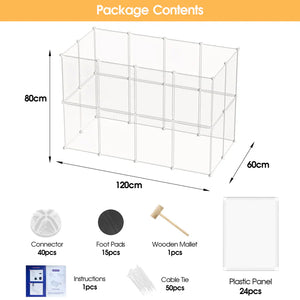 Buy Best Advwin DIY Small Pet Playpen 24 Panels with dimentions image at Pet Servo