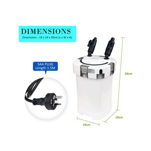 Dynamic Power - Aquarium External Canister Filter 1000L/H - petservo-1