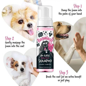 Bugalugs - 200ml No Rinse Baby Fresh Dog Shampoo - Petservo