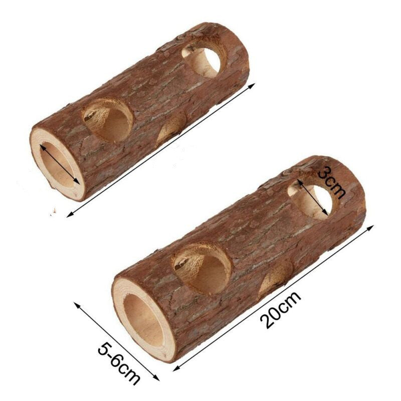 YES4PETS - Wooden Hamster Tunnel Toy 20CM - Petservo