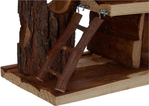 YES4PETS - Wooden Hamster Castle House Shelter Toy - Pet Servo