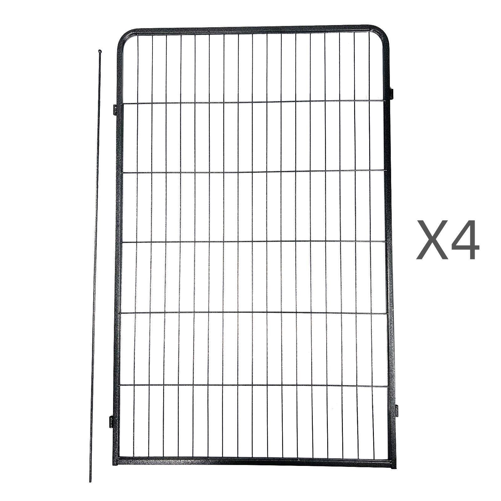 Black metal gate with grid pattern on a white background, labeled 'X4' at Pet Servo