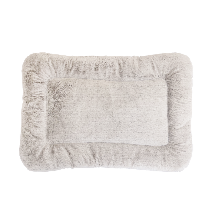 Fluffy gray pillow on a white background at Pet Servo