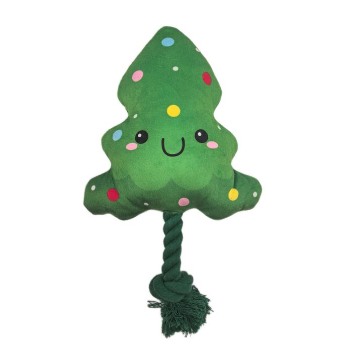 Happy Tails - Christmas Tree With Rope Dog Toy 31 x 18 x 6cm
