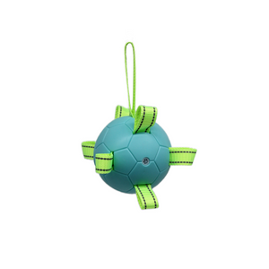 Happy Tails - 12 x 11 x 18.5cm TPE Soccer With Squeaker Dog Toy at pet Servo