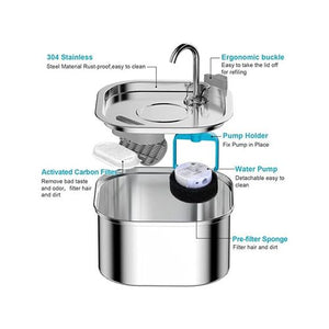 YES4PETS 3.2L Electric Pet Water Fountain Dog Cat Dispenser Pet Servo