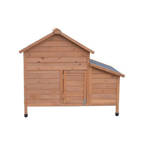 YES4PETS Brown Chicken Coop Rabbit Hutch Cat Cage Hen House - PetServo-4