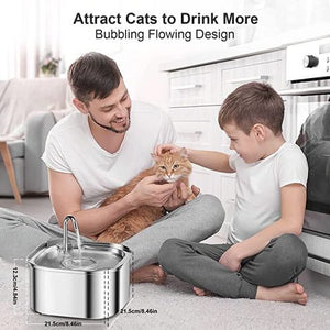 YES4PETS 3.2L Electric Pet Water Fountain Dog Cat Dispenser Pet Servo