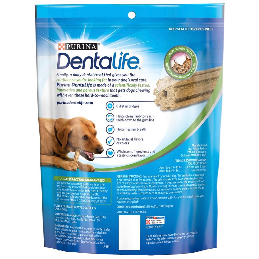 Purina - Dentalife Adult Daily Large Breed Dog Dental Treats 18 chews 587g