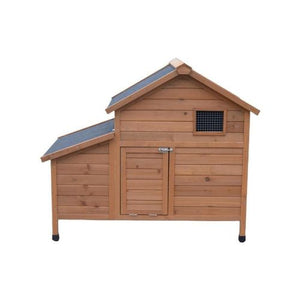 YES4PETS Brown Chicken Coop Rabbit Hutch Cat Cage Hen House - PetServo-1