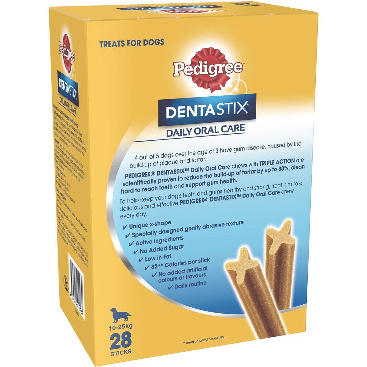 Pedigree - Dentastix Medium Dental Dog Treats Daily Oral Care Chews 28 Pack - Petservo