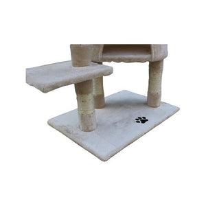 YES4PETS 120 cm Multi level Cat Kitten Scratching Post Tree-Beige Petservo