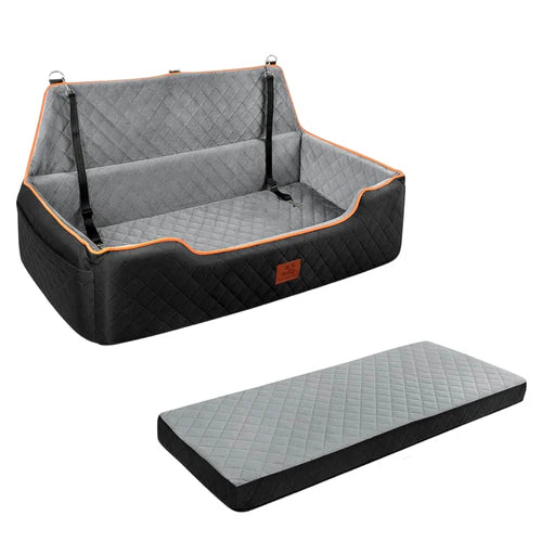 Pet car seat cover with quilted design on a white background at Pet Servo