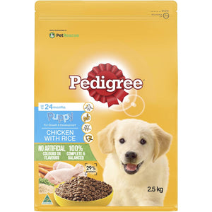 Pedigree - Puppy Dry Dog Food Chicken With Rice 2.5kg - Petservo