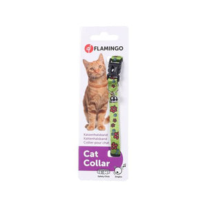 Flamingo - Cat Collar - Ziggi 20-35cm Flower Green - petservo