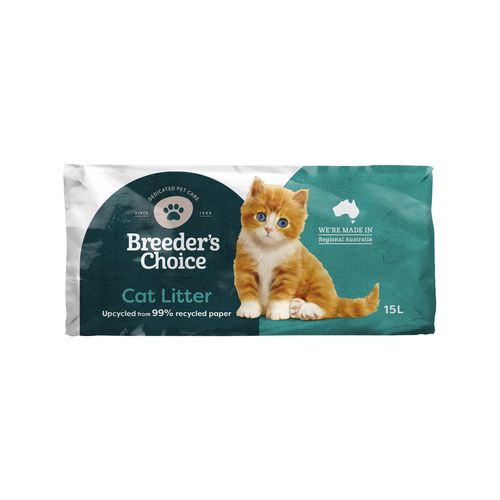 Breeders Choice - 99 percent Recycled Paper Cat Litter - Petservo