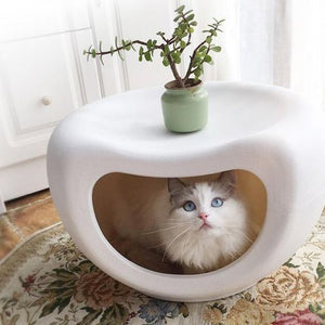 Buy YES4PETS Cat Bed Cave & Small Dog House White Igloo Pod - Pet Servo