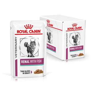 Royal Canin - Veterinary Diet Renal Fish Adult Wet Cat Food 85g x 12 - Petservo