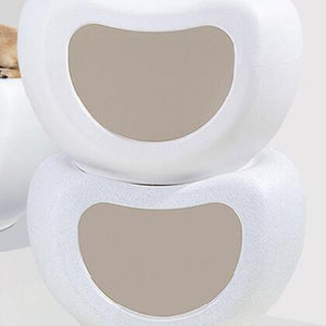 YES4PETS Cat Bed Cave & Small Dog House White Igloo Pod - Pet Servo-3