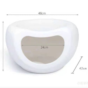 YES4PETS Cat Bed Cave & Small Dog House White Igloo Pod - Pet Servo-4
