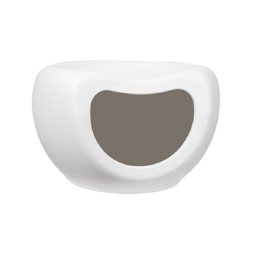 YES4PETS Cat Bed Cave & Small Dog House White Igloo Pod - Pet Servo-1