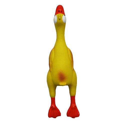 Paw Play - 23cm Latex Rubber Non Toxic Chicken Squeaky Puppy/Dogs Play Chew Toy