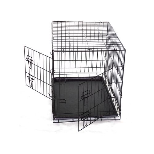 YES4PETS 30' Collapsible Metal Dog Rabbit Crate with Divider PetServo