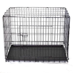 YES4PETS 30' Collapsible Metal Dog Rabbit Crate with Divider PetServo