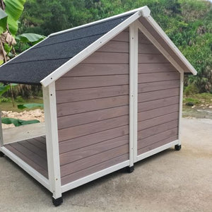 Best YES4PETS Timber Dog Kennel Wooden Cabin 130x105x100cm - PetServo