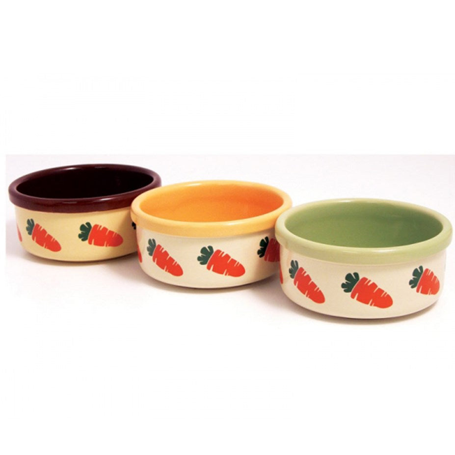 Rosewood - Ceramic Carrot Bowls (5") - petservo