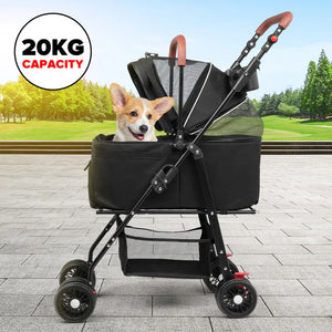 Advwin - Large Pet Stroller Pram - petservo