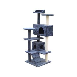 YES4PETS 130cm Beige Cat Scratching Post Tree Scratcher Pole - Grey