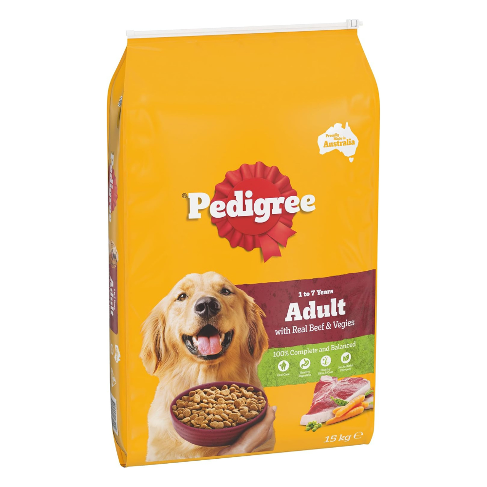 Pedigree - Adult Dry Dog Food with Mince and Vegetables 15kg Bag