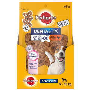Pedigree Dentastix Chewy Chunx Treats Mini Smoky Chicken at Pet Servo