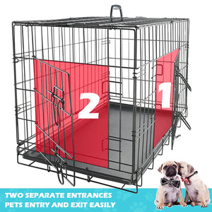 Advwin - Metal Dog Cage Pet Crate - petservo