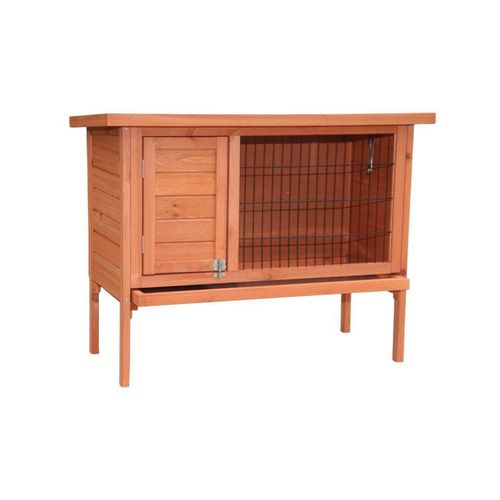 YES4PETS - Single Wooden Rabbit Hutch with Tray - Petservo