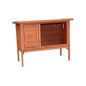 YES4PETS - Single Wooden Rabbit Hutch with Tray - Petservo