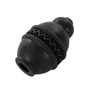 Black rubber hose fitting with textured pattern on a white background at Pet Servo