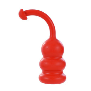Red rubber duck with a curved neck on a white background at Pet Servo