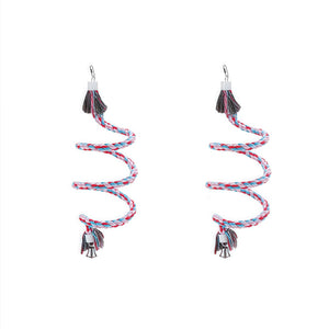 YES4PETS - 2x XL Spiral Rope Bird Toys for Parrots - Pet Servo