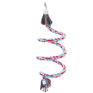 YES4PETS - 2x XL Spiral Rope Bird Toys for Parrots - Pet Servo