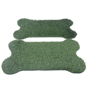 Two green bone-shaped mats on a white background at Pet Servo
