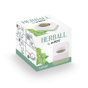 Box of Herball by M-Pets catnip product on a white background at Pet Servo
