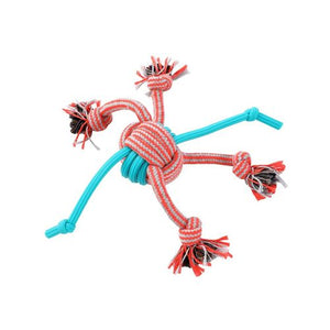 Paws and Claws - 30cm Stretch & Fetch TPR/Braided Rope Ball - 2PK - petservo-3