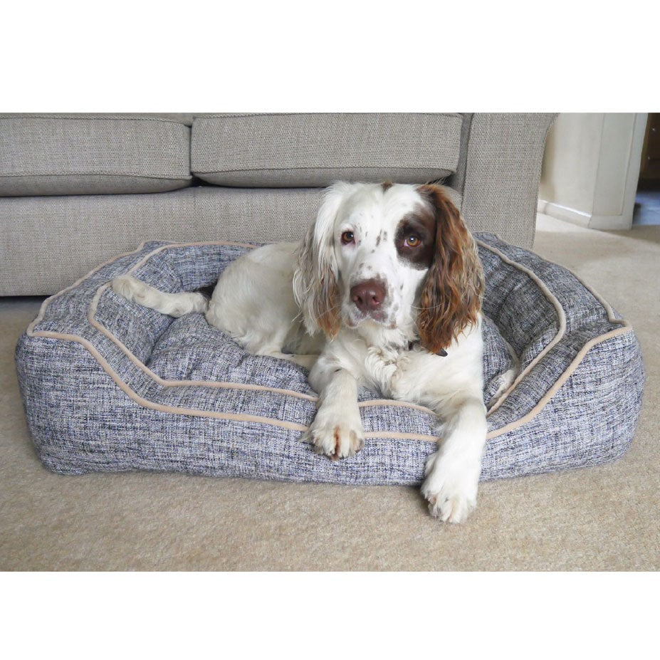 Rosewood - Luxury Slate and Oatmeal Square Bed