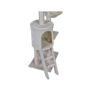 YES4PETS 138cm Cat Scratching Post Tree Tower with Ladder-Beige