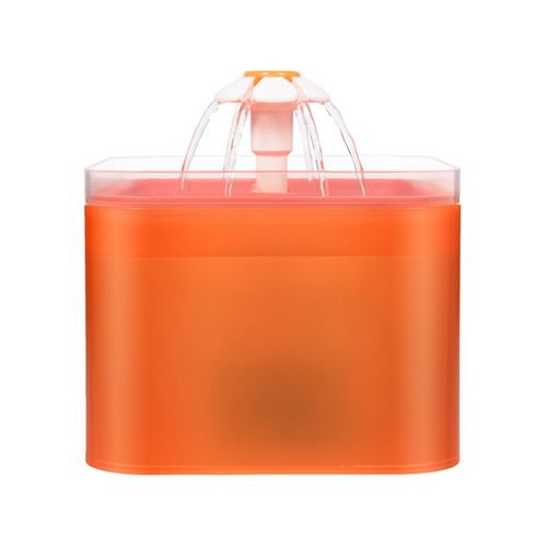 YES4PETS Automatic Pet Water Fountain LED Orange Feeder Dispenser