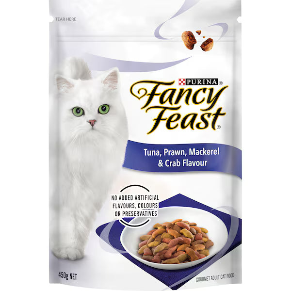 FANCY FEAST - Adult Dry Cat Food Tuna, Prawn, Mackerel and Crab