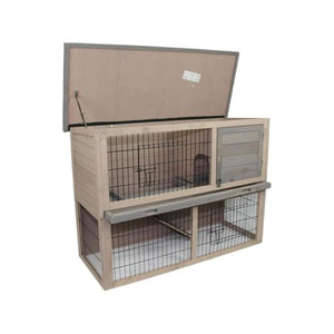 YES4PETS - Double Storey Rabbit Hutch Guinea Pig Cage with Tray -PetServo